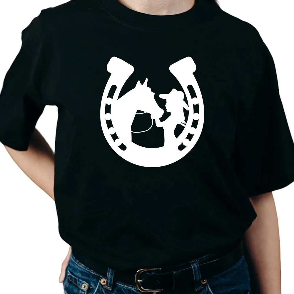 Horseshoe Cowgirl TShirt - Black Horseshoe Cowgirl TShirt - Black