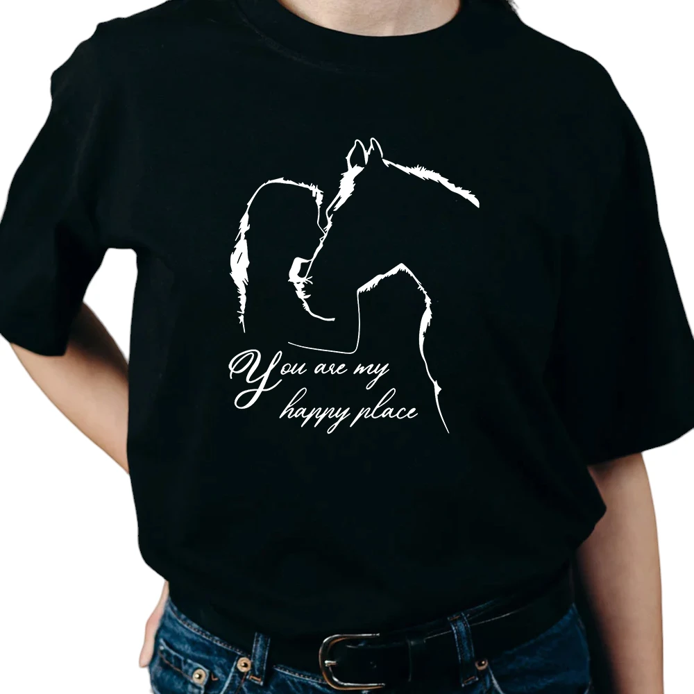 You Are My Happy Place Horse TShirt - Black You Are My Happy Place Horse TShirt - Black