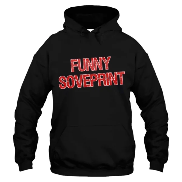 Funny Soveprint Hoodie - Black