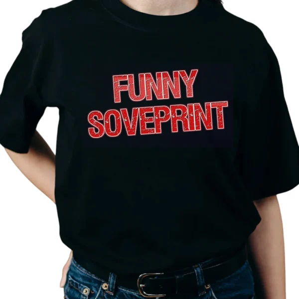 Funny Soveprint TShirt - Black