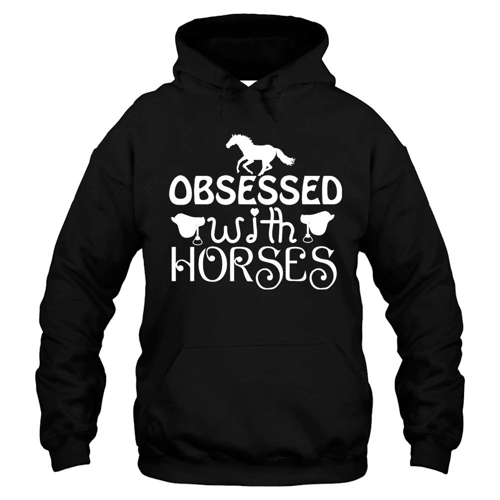 Obsessed With Horses Hoodie - Black Obsessed With Horses Hoodie - Black