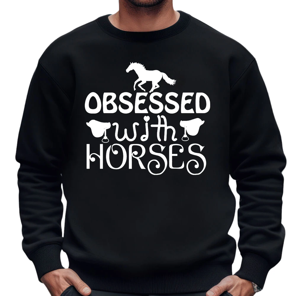 Obsessed With Horses SweatShirt - Black Obsessed With Horses SweatShirt - Black