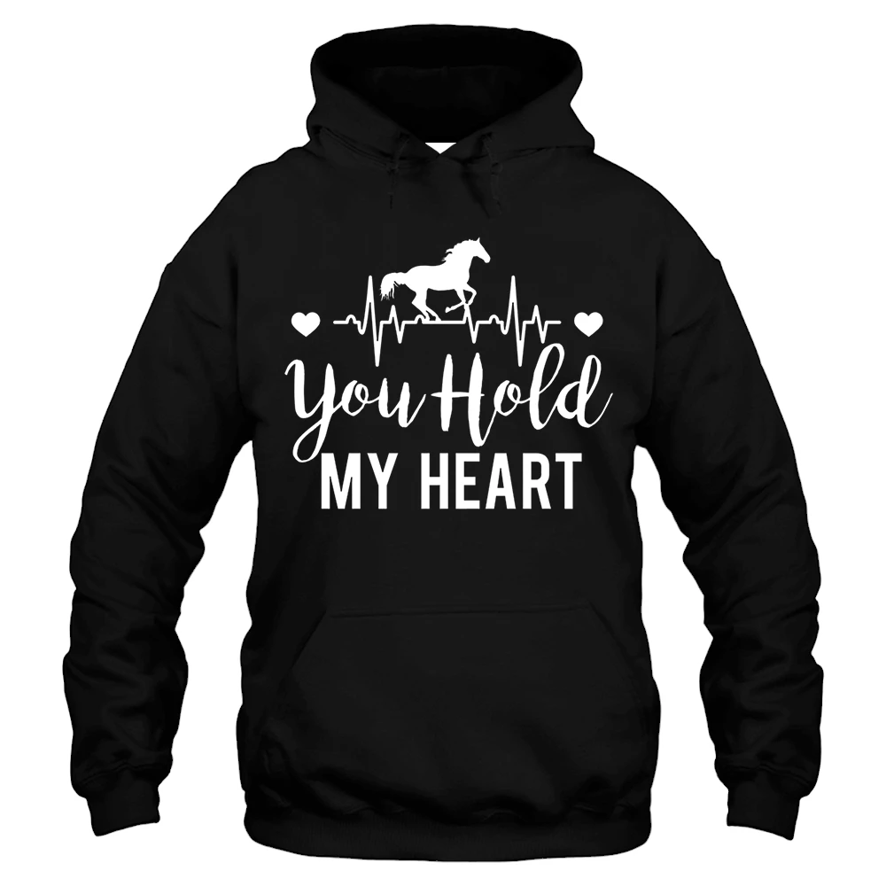 You Hold My Heart Horse Hoodie - Black You Hold My Heart Horse Hoodie - Black
