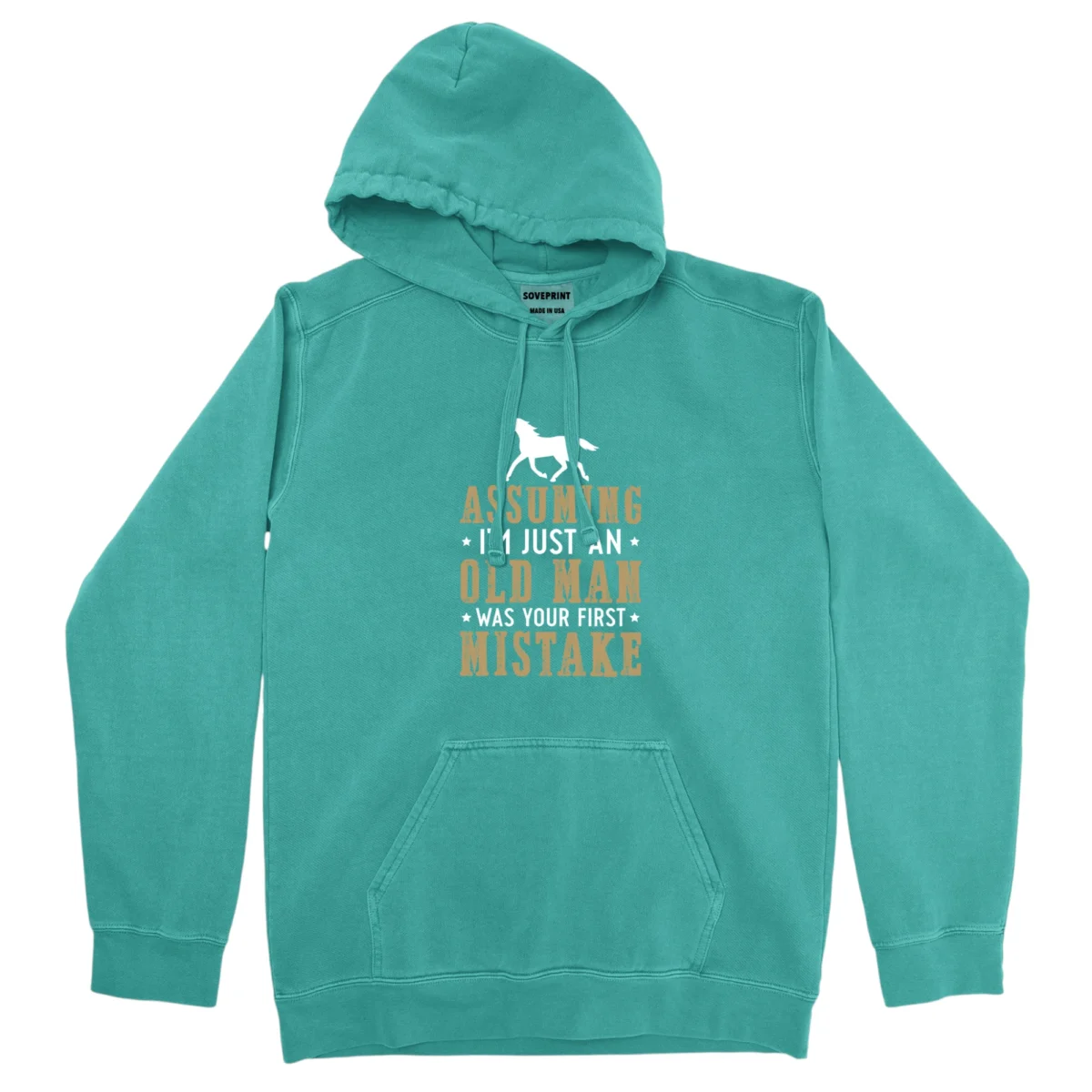 Assuming I’m Just An Old Man Was Your First Mistake Unisex Comfort Colors Hooded Sweatshirt