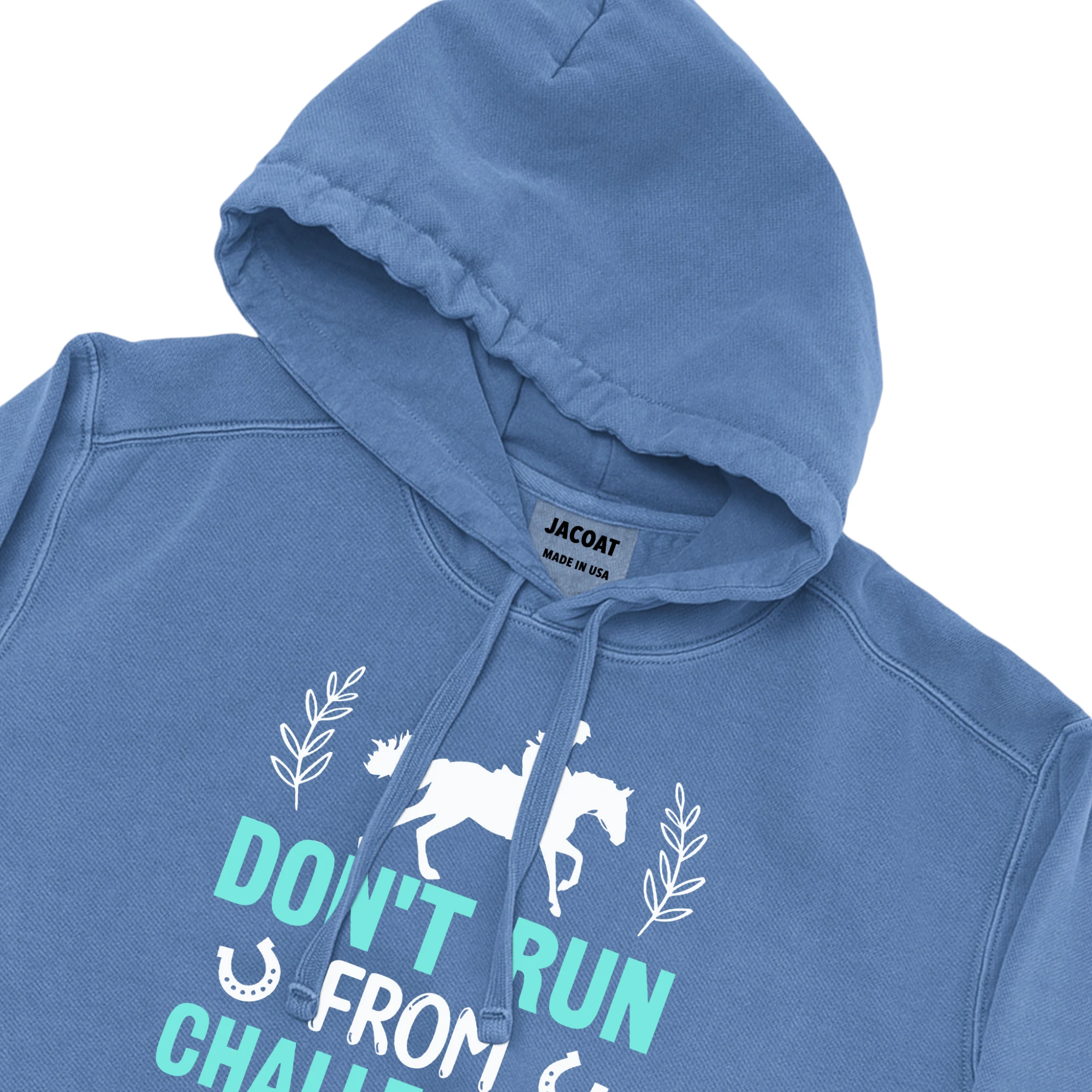 Don't Run From Challenges Jump Over Them Unisex Comfort Colors Hooded Sweatshirt Don't Run From Challenges Jump Over Them Unisex Comfort Colors Hooded Sweatshirt