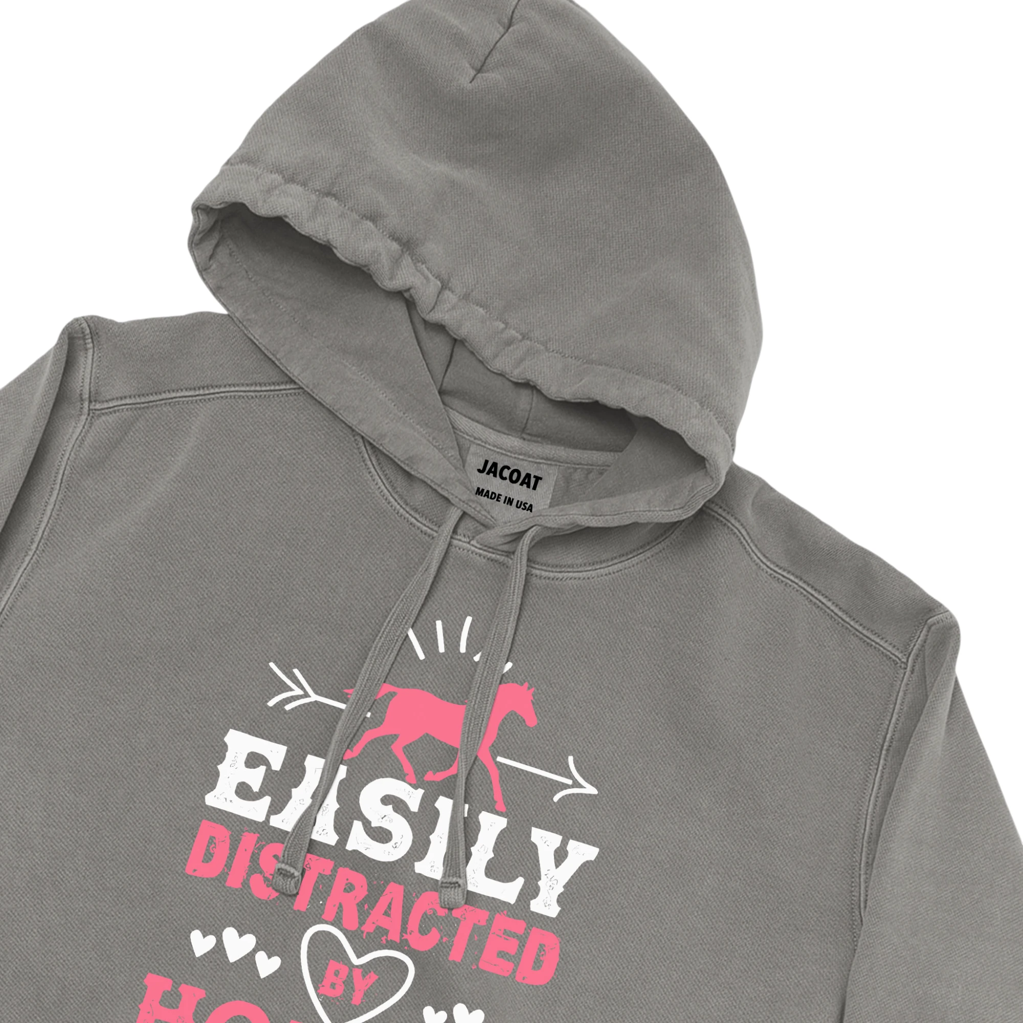 Easily Distracter By Horse Unisex Comfort Colors Hooded Sweatshirt Easily Distracter By Horse Unisex Comfort Colors Hooded Sweatshirt